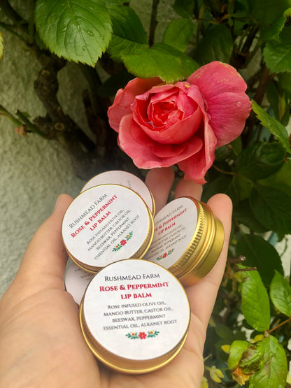 Rose and Peppermint Lip Balm
